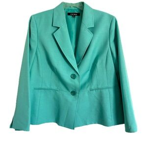 Le Suit Separates Womens Blazer Jacket mint green Sz 18